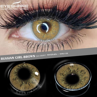 Color Contact Lenses 2pcs Color Lens Eyes Yearly Eye Contacts Beauty Colored Contacts Cosmetic Lens Colored Lenses for Eyes Lens Alodia Store