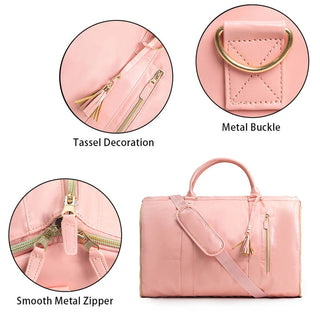 2024 Fashion Large PU Folding Suit Storage Bag Women High Capacity Luggage Alodia Store