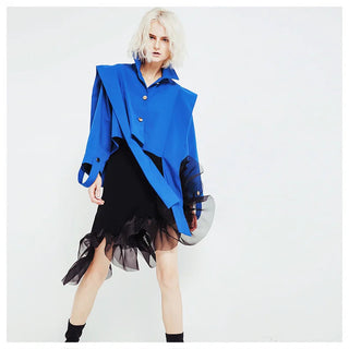 DEAT 2023 Autumn Women's Coat New Fashion Turn-down Collar Solid Alodia Store