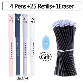 30 Pcs/set 0.35mm Kawaii Erasable Pens for Writing Notebooks Girls Cute alodia store