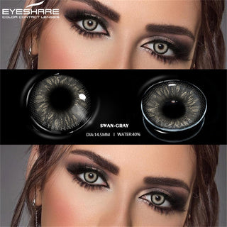 EYESHARE Color Contact Lenses for Eyes 2pcs Natural Brown Contact Lenses Gray Blue Lenses Yearly Beautiful Pupil Contact Lenses Alodia Store