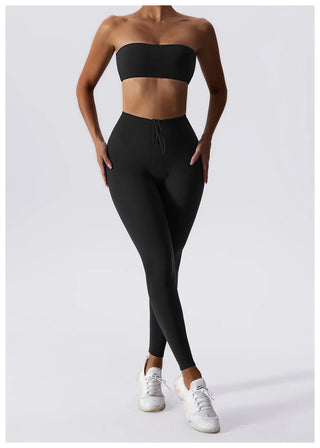 Yoga Set 2 Piece High Waist Leggings Sports Bra Women's Tracksuit Gym Workout Push Up Running Clothes Sportswear Fitness Suit Alodia Store
