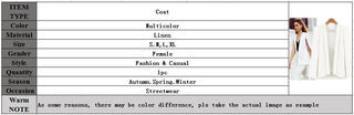 Coat Women Lapel Split Cloak Jacket Alodia Store