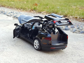 1:32 Tesla Model-X Alloy Car Diecast Sound And Light Pull Back Model Toy Vehicle Metal Car Simulation Alodia Store