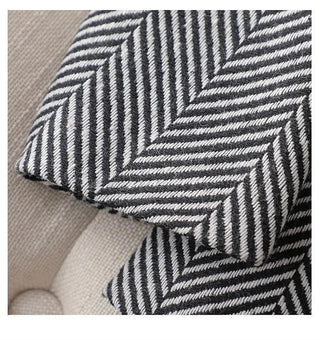 Women Coffee Stripe Formal Blazer business New Alodia Store