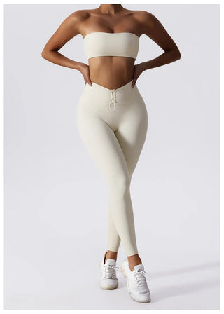 Yoga Set 2 Piece High Waist Leggings Sports Bra Women's Tracksuit Gym Workout Push Up Running Clothes Sportswear Fitness Suit Alodia Store