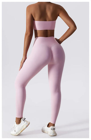 Yoga Set 2 Piece High Waist Leggings Sports Bra Women's Tracksuit Gym Workout Push Up Running Clothes Sportswear Fitness Suit Alodia Store