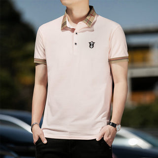 100% Cotton Breathable Brand Polo Shirts Men's Clothing Summer Tops Short Sleeve Casual Cotton Luxury Quality Fashion Clothes alodia store