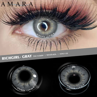 AMARA 1 Pair Colored Contact Lenses Natural Look Brown Eye Lenses Gray Contact Blue Lenses Fast Delivery Green Eye Alodia Store