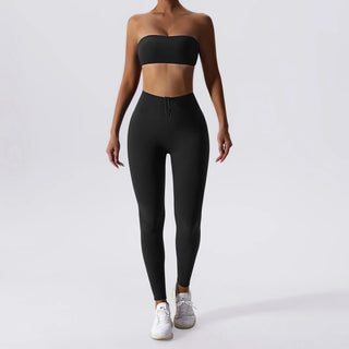 Yoga Set 2 Piece High Waist Leggings Sports Bra Women's Tracksuit Gym Workout Push Up Running Clothes Sportswear Fitness Suit Alodia Store