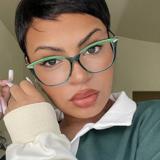 Anti Blue Light Blocking Cat Eye Oculos Mujer Glass Women Fashion Luxury Designer Optical TR90 Eyeglasses Frame Classic Eyewear Alodia Store
