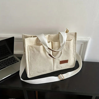 Women's Corduroy Tote Bag Large Capcity Handbags for Women Alodia Store