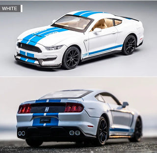 1:32 High Simulation Supercar Ford Mustang Shelby GT350 Car Model Alloy Pull Back Kid Toy Car 4 Open Door Children's Gifts GT500 Alodia Store