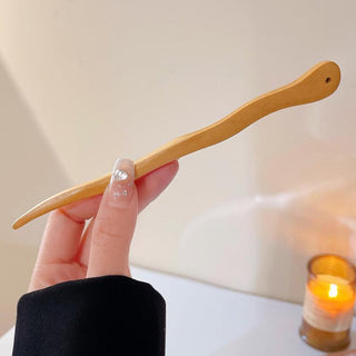 Traditional Wooden Black Hair Sticks Chinese Style Hairpins Carved Wood Hair Fork Vintage Chop Stick Headwear For Women Jewelry Alodia Store