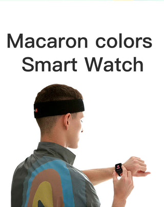 Smart Watch Kids Bluetooth Fitness Tracker Macaron Smartwatch for Men Women Blood Pressure Smart Bracelet for Android IOS Alodia Store