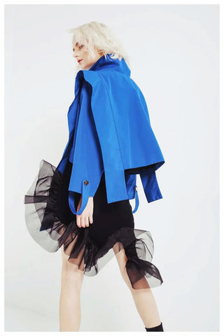DEAT 2023 Autumn Women's Coat New Fashion Turn-down Collar Solid Alodia Store