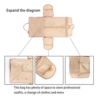 2024 Fashion Large PU Folding Suit Storage Bag Women High Capacity Luggage Alodia Store