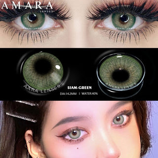 AMARA 1 Pair Color Contact Lenses for Eyes Natural Brown Lenses Beauty Fashion Monet lense Blue Lenses Green Eye Contact Alodia Store