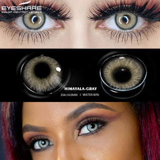 EYESHARE Color Contact Lenses for Eyes 2pcs Natural Brown Contact Lenses Gray Blue Lenses Yearly Beautiful Pupil Contact Lenses Alodia Store