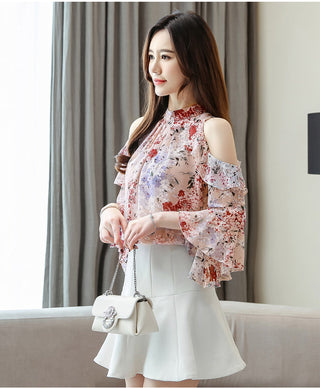 2023 Womens Sleeve Butterfly Sleeve Chiffon alodia store