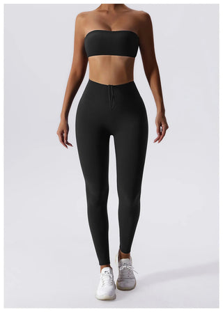 Yoga Set 2 Piece High Waist Leggings Sports Bra Women's Tracksuit Gym Workout Push Up Running Clothes Sportswear Fitness Suit Alodia Store