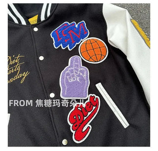 printed vibe style high quality men's and women's loose baseball uniforms couple Alodia Store