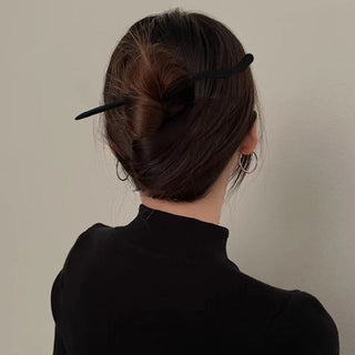 Traditional Wooden Black Hair Sticks Chinese Style Hairpins Carved Wood Hair Fork Vintage Chop Stick Headwear For Women Jewelry Alodia Store