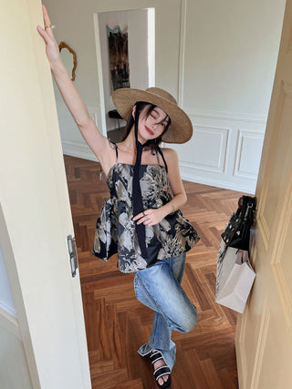 Camis Flower Tee tops alodia store
