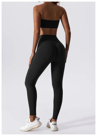Yoga Set 2 Piece High Waist Leggings Sports Bra Women's Tracksuit Gym Workout Push Up Running Clothes Sportswear Fitness Suit Alodia Store