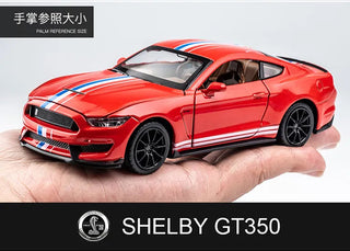 1:32 High Simulation Supercar Ford Mustang Shelby GT350 Car Model Alloy Pull Back Kid Toy Car 4 Open Door Children's Gifts GT500 Alodia Store