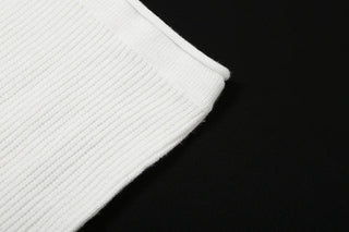 Summer Sexy Low Waist Slim Knitted Solid Skirt Set Long Sleeve Alodia Store