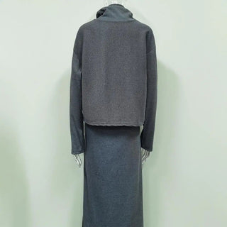 Fashion Women Slim Sweater Skirt Two Pieces Set Alodia Store