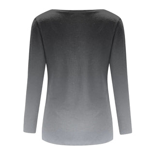 Women Blouse Longsleeve Women'S T-Shirt Fashion Casual Gradient Color Print V-Neck Slim Long Sleeve Top футболка оверсайз Alodia Store