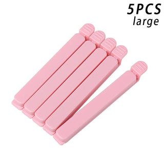 5Pcs Food Bag Clips Househould Food Snack Storage Sealing Bag Clips Sealer Clamp Kitchen Tool Sealing Clip Gadgets Kitchen Tools Alodia Store