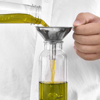 Stainless Steel Funnel Three-piece Set  Mini Funnel Oil Spill Wine Spill Tool Liquid Dispenser Kitchen Funnel Set  Entonnoir Alodia Store