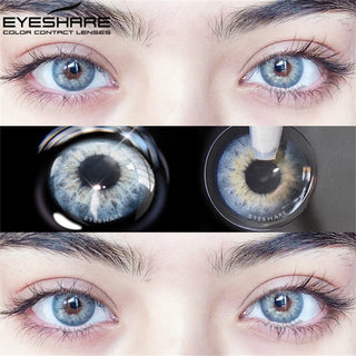 EYESHARE Color Contact Lenses for Eyes 2pcs Natural Brown Contact Lenses Gray Blue Lenses Yearly Beautiful Pupil Contact Lenses Alodia Store