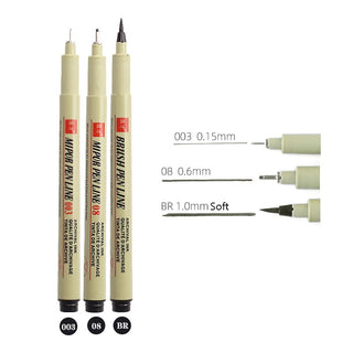 Manga Markers Needle Pen Art Hand-painted Sketch Pens Stationery Set alodia store