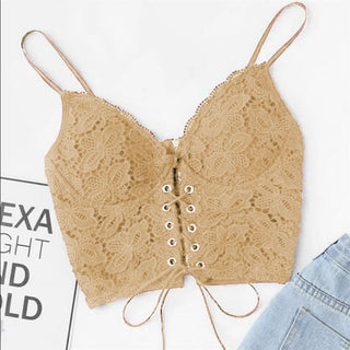 Strap Vest Zip Back Camisole Push Up Bralet Alodia Store