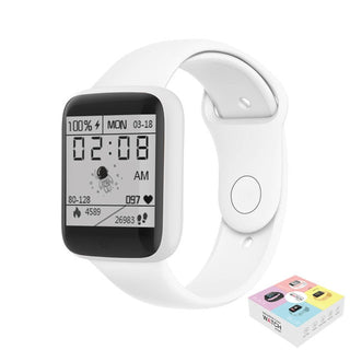 Smart Watch Kids Bluetooth Fitness Tracker Macaron Smartwatch for Men Women Blood Pressure Smart Bracelet for Android IOS Alodia Store