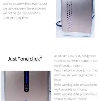 Bluevida 99.99% High Purity Hydrogen Inhalation Machine Low Noise Make Hydrogen Water H2 Inhalation Generator SPE/PEM 150ml/m alodia store