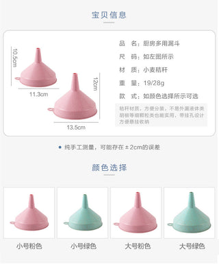 1pc Plastic Funnel Kitchen Oil and Wine Liquid Dispenser Funnel Large Caliber Can Be Hung Funnel Kitchen Tools Funnel Alodia Store