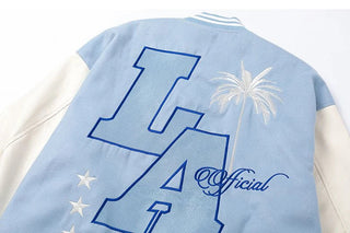 Leather Varsity Jacket Windbreaker High Street Hip-Hop Vintage Coat Clothing Alodia Store