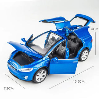 1:32 Tesla Model-X Alloy Car Diecast Sound And Light Pull Back Model Toy Vehicle Metal Car Simulation Alodia Store