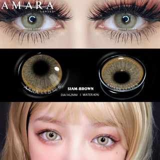 AMARA 1 Pair Color Contact Lenses for Eyes Natural Brown Lenses Beauty Fashion Monet lense Blue Lenses Green Eye Contact Alodia Store