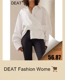 DEAT 2023 Autumn Women's Coat New Fashion Turn-down Collar Solid Alodia Store