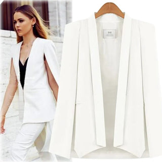 Coat Women Lapel Split Cloak Jacket Alodia Store