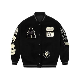 2024 New American hip-hop letter bomber embroidered Y2K coat Alodia Store