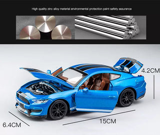 1:32 High Simulation Supercar Ford Mustang Shelby GT350 Car Model Alloy Pull Back Kid Toy Car 4 Open Door Children's Gifts GT500 Alodia Store