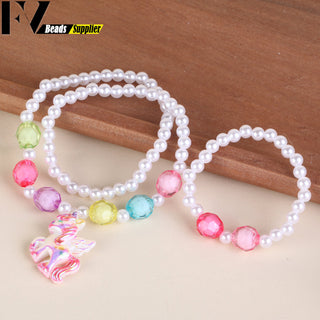 33 Style Colorful Wooden Cute Animal Flower Cartoon Children's Necklace Bracelet Girl's Child Jewelry Kids Toys Birthday Gifts Alodia Store