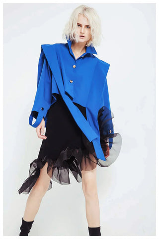 DEAT 2023 Autumn Women's Coat New Fashion Turn-down Collar Solid Alodia Store